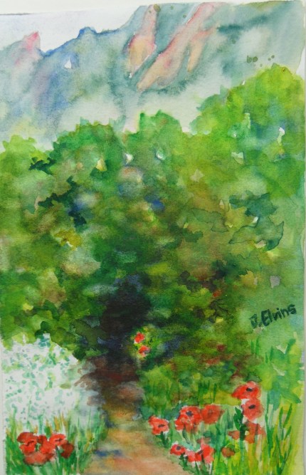 Trailhead Under Flatirons, Chautaugua Park